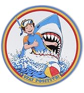 Foritho Shark Mouse Pad, Stay Positive Funny Shark Attack Mouse Pads for Work Wireless Mouse Comp...