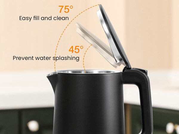 two stage opening cover electric kettle