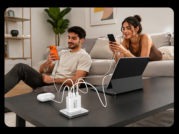 65w usb c wall charger for multi devices
