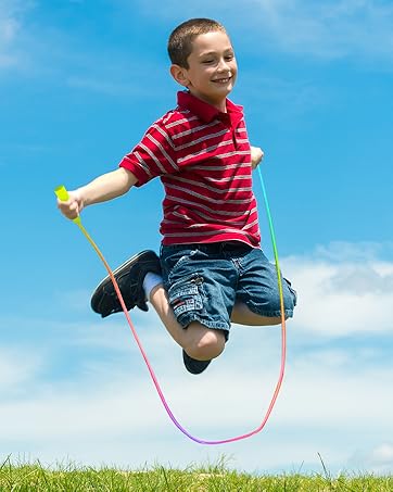 rope jump kids skipping adjustable fitness exercise outdoor jumping pack handle girls boys soft