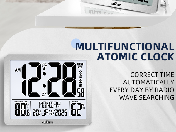 atomic clock with backlight