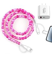 SAMONPOW for iPhone 17 16 15 Charger Fast Charging 25W Fast USB C Charger Block 4 in 1 Multi Bead...