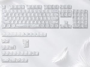 Clear Keycaps,Shine-Through Keycap,Jelly Keycap Cherry Profile Keycaps for Mechanical Keyboard