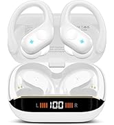 Qecnato Wireless Earbuds Bluetooth 5.4 Headphones 75H Stereo Deep Bass Sports Over Ear Buds with ...