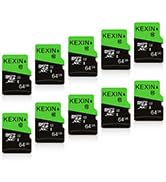 KEXIN 64GB Micro SD Card with SD Adapter microSDXC Memory Card UHS-I C10 U1 Micro SD Card Full HD...