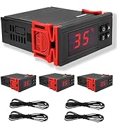 4 PCS Digital Thermostat STC-1000 Temperature Controller AC 10A 110 - 220V Thermostat Controller ...