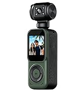 JYSECURE Pocket Camera 4K Output 64GB, WiFi Body Cameras with Audio and Video Recording, Dual Lig...