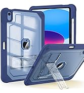ZoneFoker Case for iPad 10th Generation 10.9 inch 2022, Heavy Duty Shockproof Rugged Protective w...
