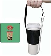 Portable Beverage Cup Foldable Holder Carrier, Tainada Reusable Drink Sleeve Handle Carry Strap f...