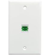 BOPLAT 1 Port Fiber Optic Cable Wall Plate, Single Gang SC APC Simplex Fiber Optical Cover Plate ...