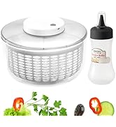 Electric Salad Spinner,6L Large Capacity Automatic Vegetables Fruit Washer Dryer Drainer Strainer...
