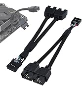 SATUY 2Pcs Motherboard 9 Pin USB 2.0 to Dual 9 Pin Extension Splitter, USB 2.0 Header Splitter Ny...