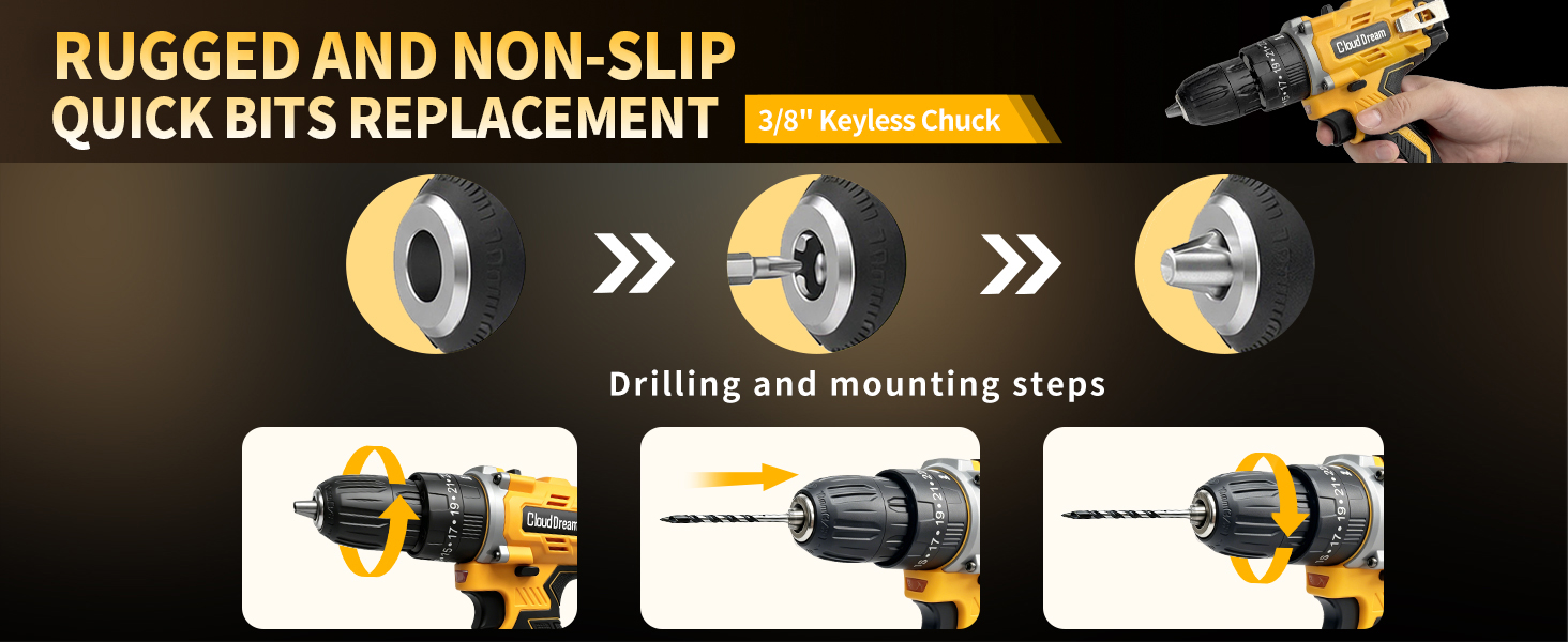 RUGGEDAND NON-SLIPQUICK BITS REPLACEMENT