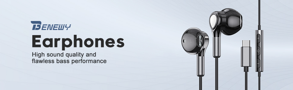 USB C Headphones for Samsung Galaxy S22 Ultra S21 FE S20 Z Flip 3 Fold 2 A53 USB C Earphones withMic