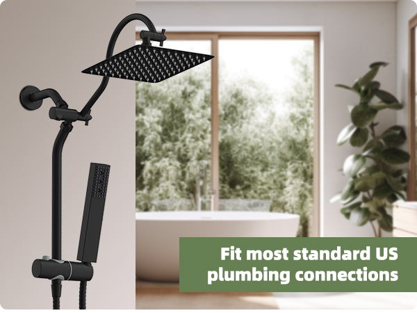 Shower Arm with Shower Head Combo