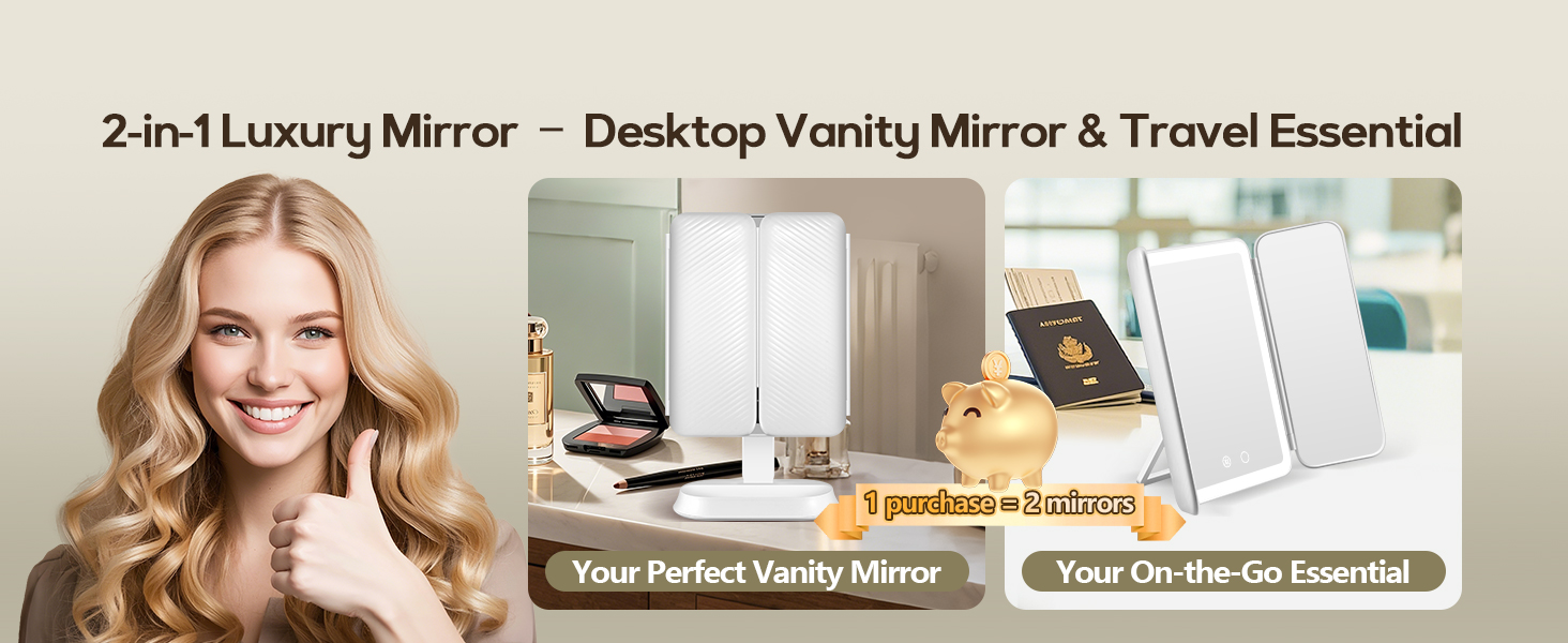 makeup mirror with lights and magnification