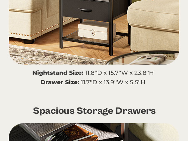  nightstand with charging station