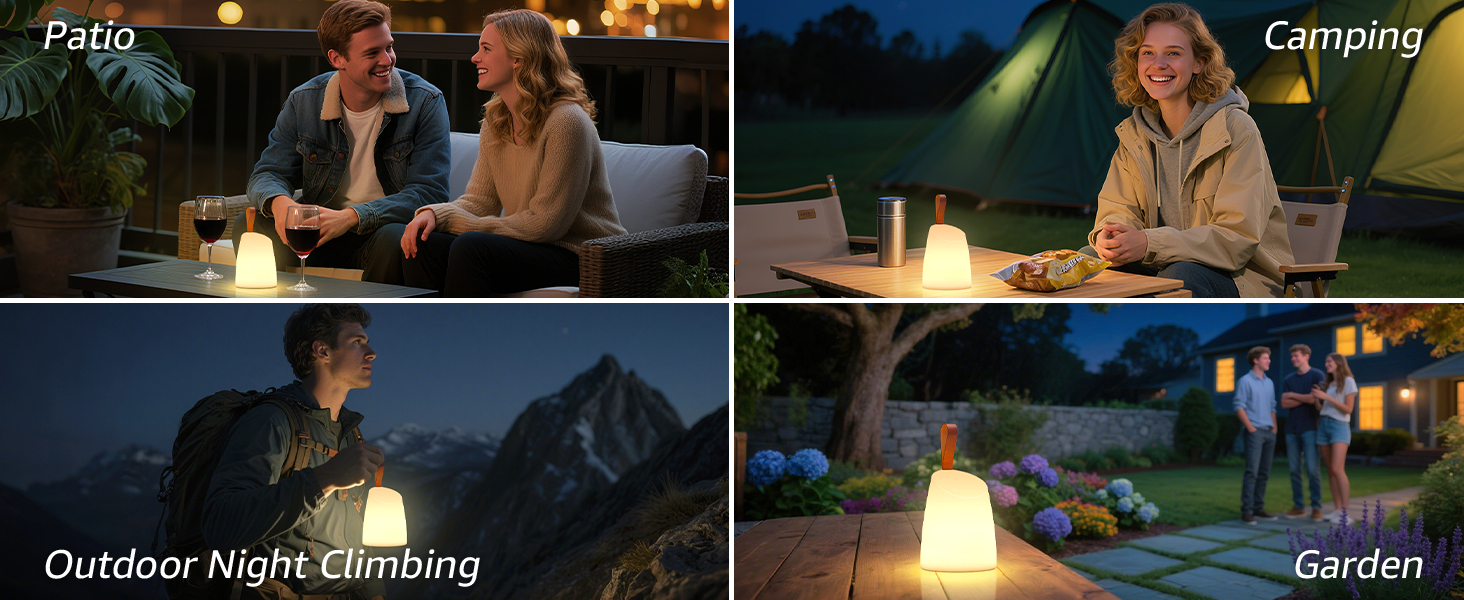 uuffoo 2 Pack Portable Outdoor Table Lamp LED Camping Lantern
