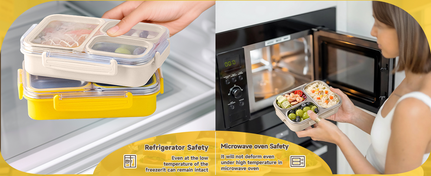Stainless steel lunch box set suitable for microwave refrigeration