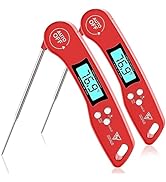 DOQAUS Digital Meat Thermometer, 2 Pack Instant Read Food Thermometer for Cooking, Kitchen Probe ...
