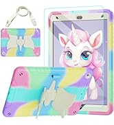 TOMORRY for iPad 9th/8th/7th Generation Case 10.2" with Tempered Glass Screen Protector,Unicorn S...