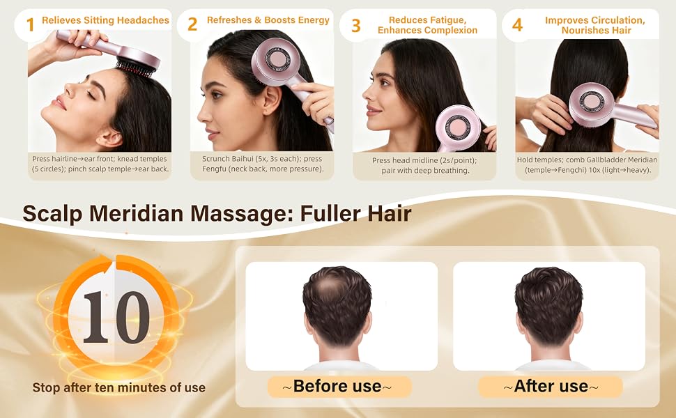 scalp massager with oil dispenser