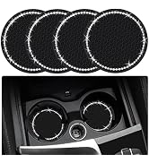 4PCS 2.75 Inch Bling Auto Car Cup Holder Insert Coasters Silicone Anti-Slip Crystal Rhinestone Dr...