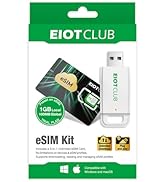 EIOTCLUB eSIM Card &amp; Reader Bundle - Physical eSIM Card for Unlocked Android/iPhone/Router, Unlim...