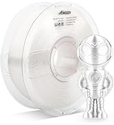 AMOLEN Silk PLA Filament 1.75mm 3D Printer filaments, Shiny White Filament for 3D Printing, 1kg(2...