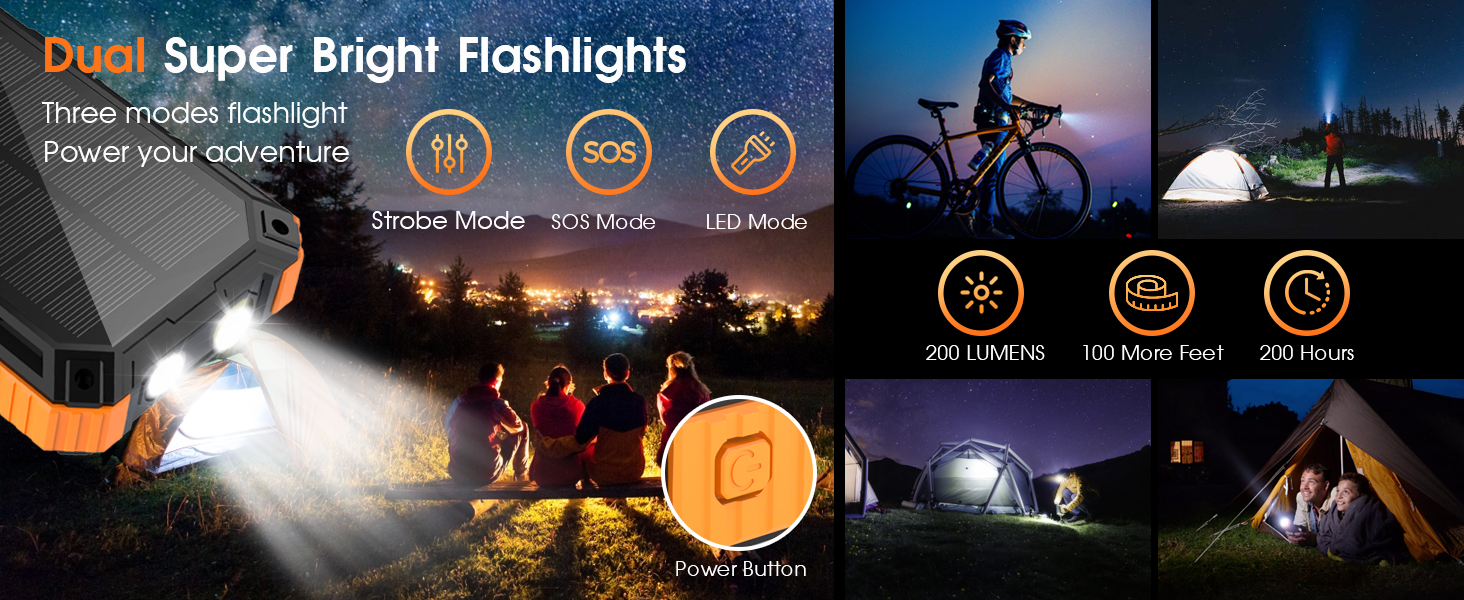 Dual super bright flashlights