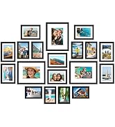 upsimples 19 Pack Picture Frames Collage Wall Decor for Mounting or Tabletop Display, Photo Galle...