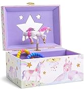 Jewelkeeper Musical Jewelry Box for girls with spinning unicorn - Party Unicorn Jewelry box , Bea...