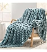 SUPRYNEX Turquoise Green Fleece Throw Blanket for Couch, Super Soft Cozy Blanket for Home Decor, ...