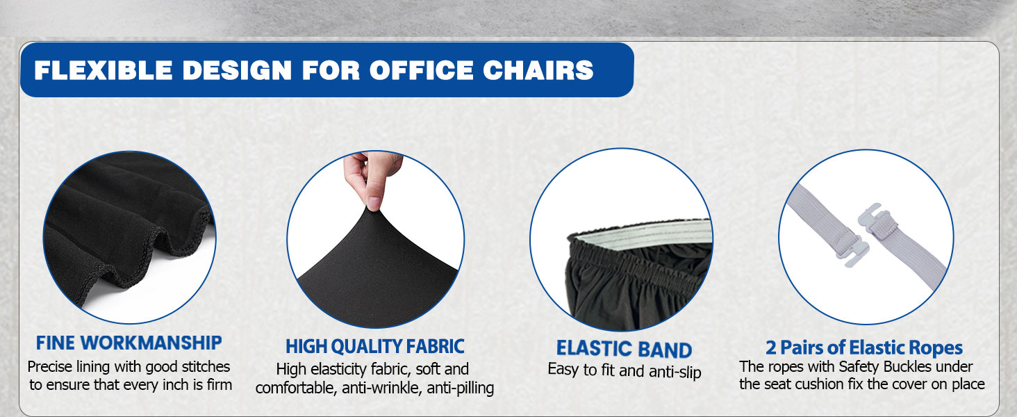 office desk computer chair seat cover black