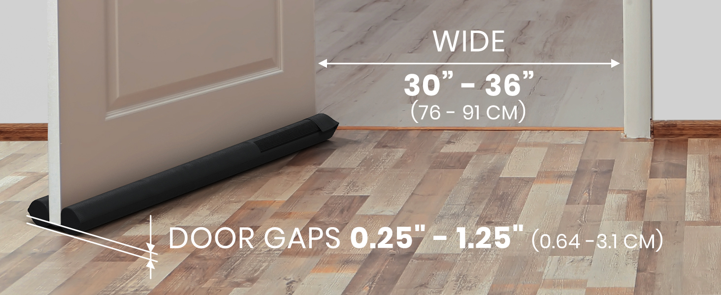 Door draf stopper size