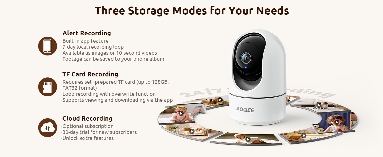 Three storage modes for your needs