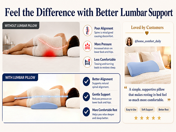 Lumbar Pillow for Sleeping