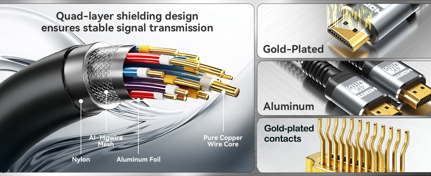 heavy duty durable high compatibility shield cables