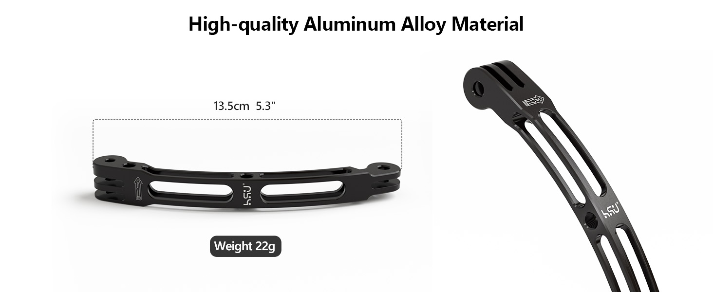 GoPro Aluminum Alloy Curved Extension Arm (5.3”) Metal Pole Mount