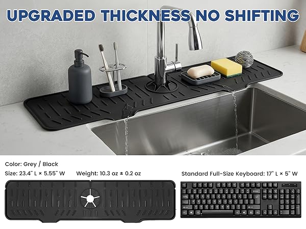 Silicone Faucet Mat Drip Catcher Drying Tray Mat Dish Kitchen Accessories Sink Splash Guard