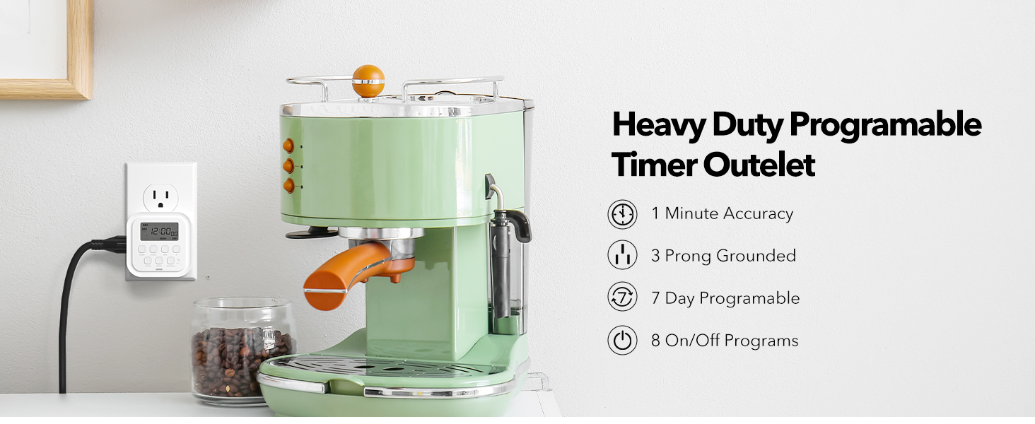 Heavy Duty Programable Timer Outelet