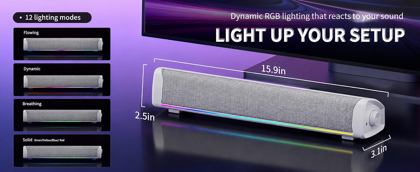 Dynamic RGB lighting that reacts to your sound