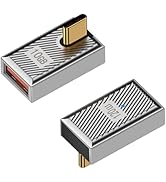 Duttek 120W USB A to USB C Adapter, 90 Degree USB C to USB A Adapter, Right Angle USB C 3.1 Femal...