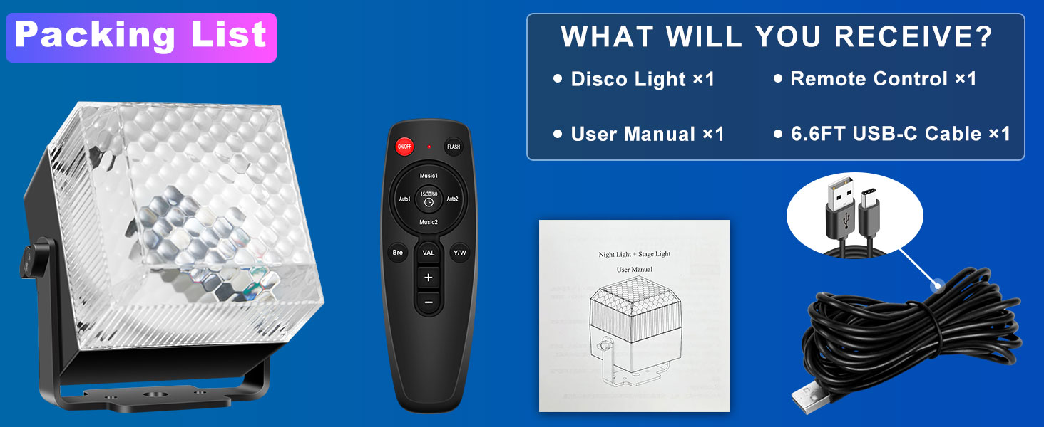 2 in 1 Disco Ball Effect and Night Light