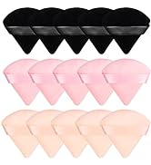 15 Pieces Powder Puff Face Soft Triangle Makeup Puff Velour Puff for Loose Powder Mineral Powder ...