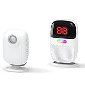PILSAMAS Wireless Bed Alarms for Elderly Dementia Patients with Motion Sensor &amp; Clip-On Caregiver...