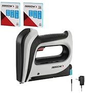 Arrow T50DCD Cordless Staple Gun Kit, Electric Stapler with 3750 Pieces T50 1/4", 3/8", 1/2" Stap...