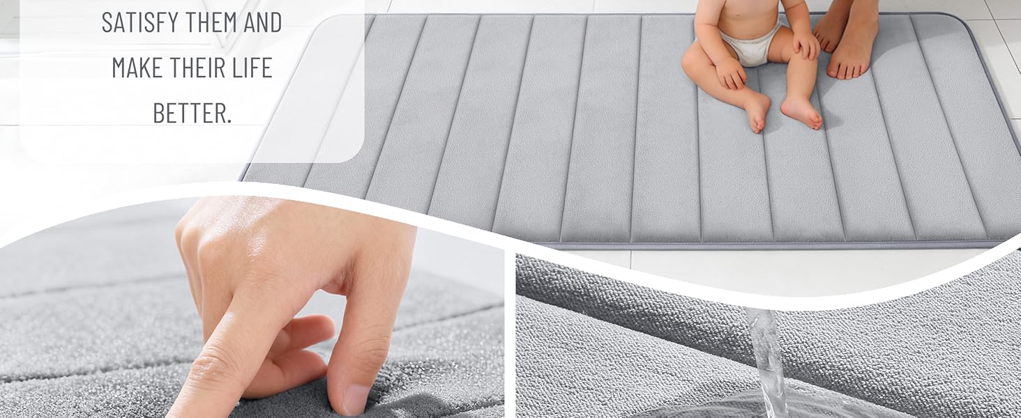 OLANLY Memory Foam Bath Mat