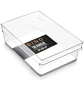 BINO | Plastic Storage Bins, Shallow Small | THE HANDLER COLLECTION | Multipurpose Organizer Bins...