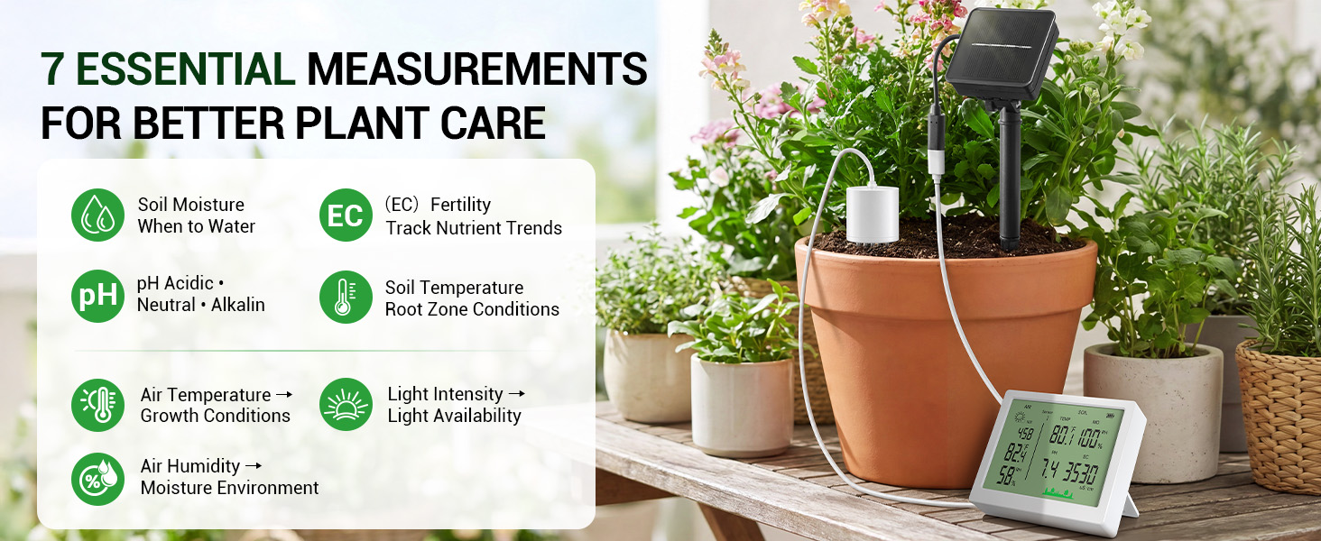 moisture meter soil soil ph meter soil thermometer for gardening ph meter for plants
